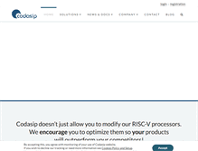 Tablet Screenshot of codasip.com